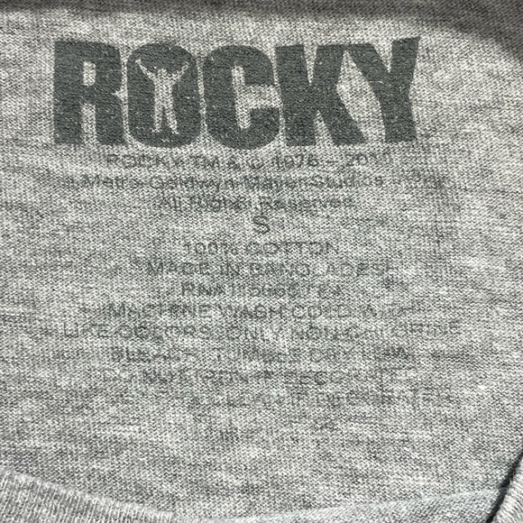 ROCKY TShirt Womens S Gray Original Balboa Boxing 1976-2010 Metro Goldwyn - Picture 4 of 7